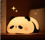 Cute Panda Night Light White Black